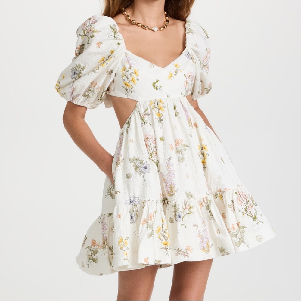 ZIMMERMAN Jeannie Puff Sleeve Mini Dress